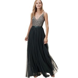 NWT BHLDN Avery Dress Dark Emerald